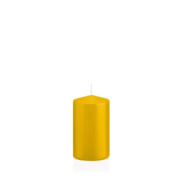 Bougie votive / bougie cylindrique MAEVA, jaune, 10cm, Ø6cm, 33h - Made in Germany