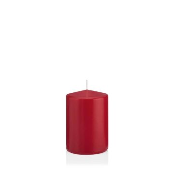 Bougie votive / bougie cylindrique MAEVA, rouge foncé, 10cm, Ø7cm, 42h - Made in Germany