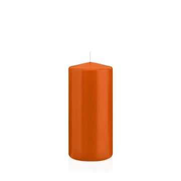 Bougie votive / bougie cylindrique MAEVA, orange, 15cm, &Oslash;7cm, 63h - Made in Germany