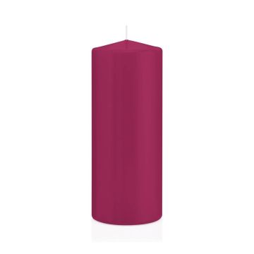 Bougie votive / bougie cylindrique MAEVA, magenta, 20cm, Ø8cm, 119h - Made in Germany