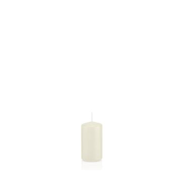 Bougie votive / bougie cylindrique MAEVA, ivoire, 20cm, Ø10cm, 156h - Made in Germany