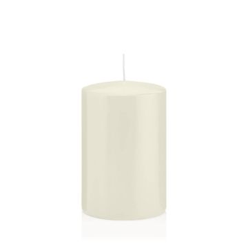 Bougie votive / bougie cylindrique MAEVA, ivoire, 15cm, Ø10cm, 113h - Made in Germany