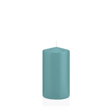 Bougie votive / bougie cylindrique MAEVA, turquoise, 13cm, Ø7cm, 52h - Made in Germany