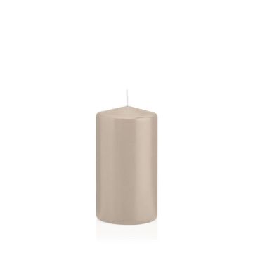 Bougie votive / bougie cylindrique MAEVA, beige, 13cm, Ø7cm, 52h - Made in Germany Bougie votive / bougie cylindrique MAEVA, beige, 13cm, Ø7cm, 52h - Made in Germany