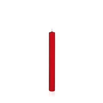 Bougie chandelle / bougie flambeau TARALEA, rouge, 25cm, Ø2,3cm, 14h - Made in Germany