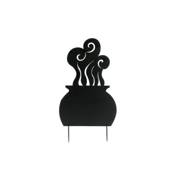 Halloween Dekoration Silhouette Hexenkessel SPOOKY CAULDRON, Metall, schwarz, 83cm Halloween Dekoration Silhouette Hexenkessel SPOOKY CAULDRON, Metall, schwarz, 83cm