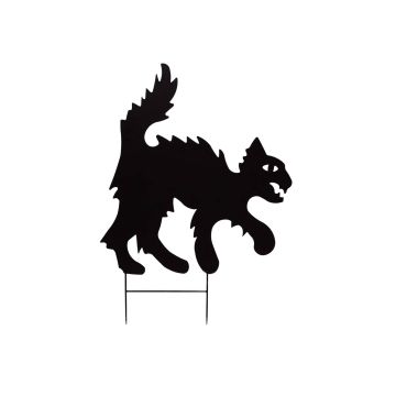 Halloween Dekoration Silhouette Katze SPOOKY CAT, Metall, schwarz, 53cm Halloween Dekoration Silhouette Katze SPOOKY CAT, Metall, schwarz, 53cm