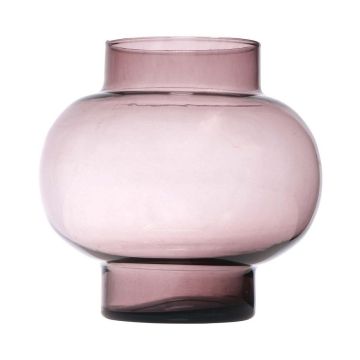 Vase boule RAINIERO, en verre recyclé, violet-transparent, 26cm, Ø26cm Vase boule RAINIERO, en verre recyclé, violet-transparent, 26cm, Ø26cm