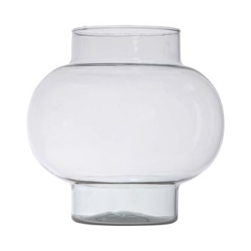 Vase boule RAINIERO, en verre recyclé, transparent, 19cm, Ø19cm Vase boule RAINIERO, en verre recyclé, transparent, 19cm, Ø19cm