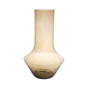 Vase à fleurs ENEDINA en verre recyclé, orange-brun-transparent, 40cm, Ø26cm