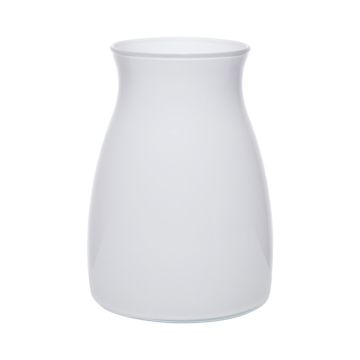 Vase à fleurs en verre MAISIE, blanc, 20cm, Ø14cm Vase à fleurs en verre MAISIE, blanc, 20cm, Ø14cm