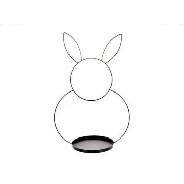 Anneau métallique Lièvre FLIPPY avec plateau comme pied, noir, 65cm, Ø43cm Anneau métallique Lièvre FLIPPY avec plateau comme pied, noir, 65cm, Ø43cm