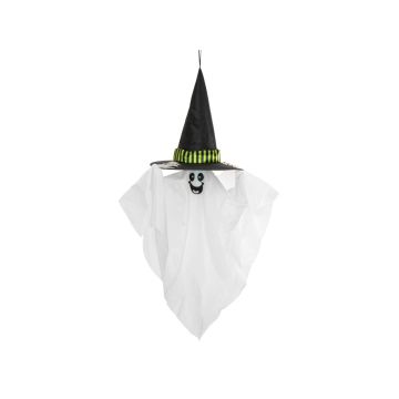 Fantôme d'Halloween KASSANDRE avec chapeau de sorcière, fonctions de mouvement et sonores, LED, 60 x 35 x 110 cm Fantôme d'Halloween KASSANDRE avec chapeau de sorcière, fonctions de mouvement et sonores, LED, 60 x 35 x 110 cm