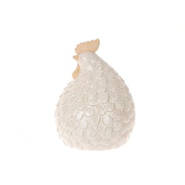 Figurine décorative Poule ARKAS en céramique, gris-blanc, 14,5x13,5x20cm Figurine décorative Poule ARKAS en céramique, gris-blanc, 14,5x13,5x20cm