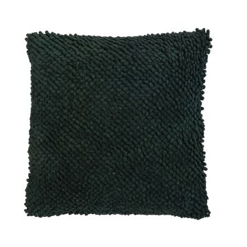 Coussin moelleux BOLLY, avec noppes, vert foncé, 45x45cm