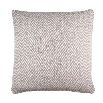 Coussin décoratif KENZA, motif zigzag, brun clair, 45x45cm