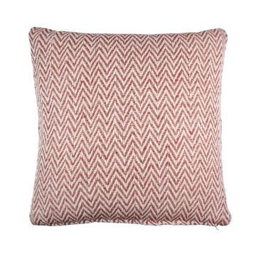 Coussin décoratif KENZA, motif zigzag, orange, 45x45cm