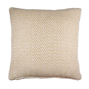 Coussin décoratif KENZA, motif zigzag, vert kaki, 45x45cm
