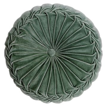 Coussin rond / Pouf BELLONA, vert-gris, 10x40cm