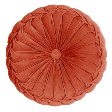 Coussin rond / Pouf BELLONA, orange saumon, 10x40cm