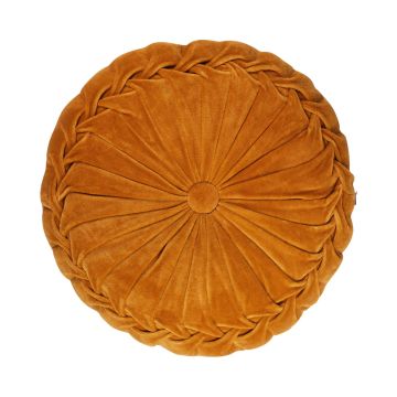Coussin rond / Pouf BELLONA, or-jaune, 10x40cm