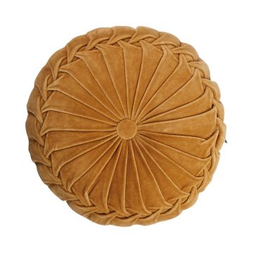 Coussin rond / Pouf BELLONA, jaune ocre, 10x40cm