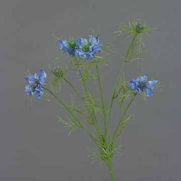 Fleur artificielle Nigelle SEVIN, bleu, 65cm, Ø6cm