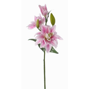 Fleur artificielle Lys ISALIE, rose-blanc, 80cm, Ø13-16cm Fleur artificielle Lys ISALIE, rose-blanc, 80cm, Ø13-16cm
