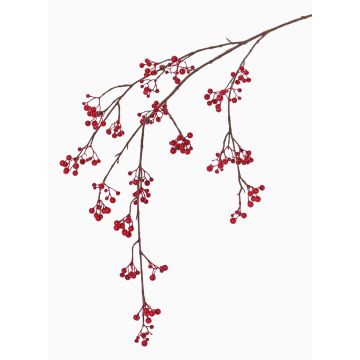 Branche décorative de symphorine GESA avec baies, rouge, 120cm Branche décorative de symphorine GESA avec baies, rouge, 120cm