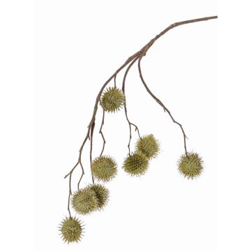 Branche d'érable décorative MARIUS avec fruits, jaune, 80cm