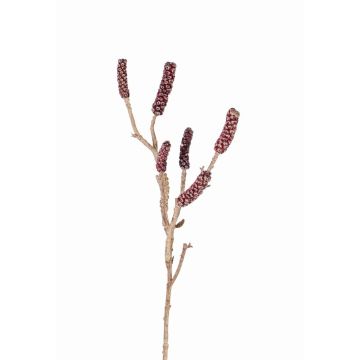 Fausse branche de callistemon HEMES avec fruits, rouge foncé, 60cm