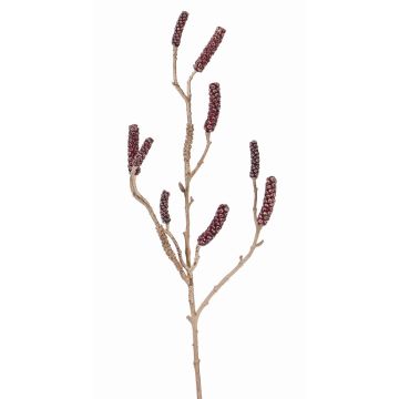 Branche artificielle de Callistemon BRODY avec fruits, rouge foncé, 90cm