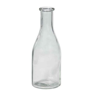 Petite bouteille en verre ANYA, cylindre/rond, transparent, 18cm, Ø6,5cm