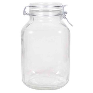 Verre à confiture XXL JARVEN, 3 litres, cylindre/rond, transparent, 24cm, Ø9,5cm/Ø13cm