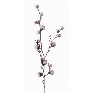 Branche de coton artificiel EYCK, en fleurs, vert, 95cm