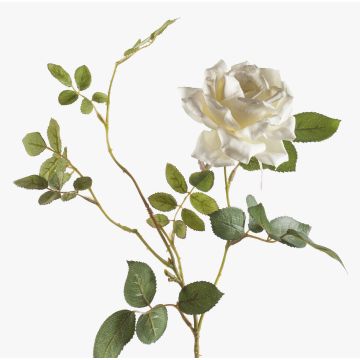 Rose artificielle BEATA, crème, 75cm