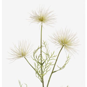 Fleur textile chrysanthème HARARE, crème, 65cm