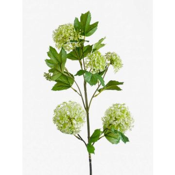 Fleur artificielle boule de neige JUVIA, vert, 75cm