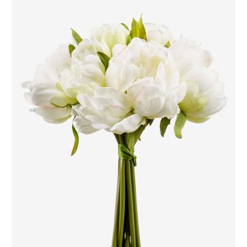Bouquet de pivoines artificielles WILO, blanc-vert, 25cm Bouquet de pivoines artificielles WILO, blanc-vert, 25cm