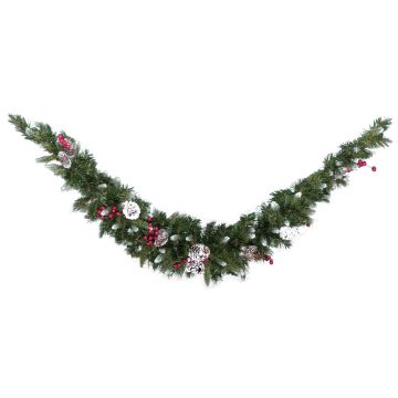 Guirlande de sapin en plastique MARLIES, crossdoor, difficilement inflammable, enneigé, 180cm Guirlande de sapin en plastique MARLIES, crossdoor, difficilement inflammable, enneigé, 180cm