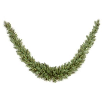 Guirlande de sapin en tissu EDINBURGH, verte, 275cm
