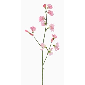 Branche de fleurs artificielles Lathyrus ASFALOTH, rose, 65cm, Ø3-5cm
