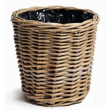 Cache-pot en osier NICOLINA, beige, 24cm, Ø26cm Cache-pot en osier NICOLINA, beige, 24cm, Ø26cm