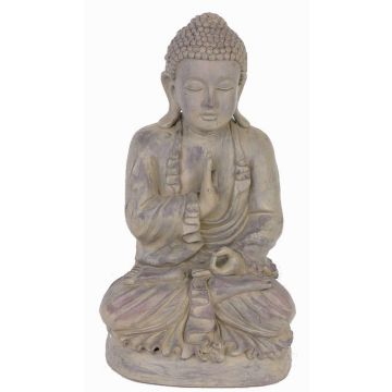 Figurine de Bouddha SHANTA, assis en train de méditer, gris, 45cm Figurine de Bouddha SHANTA, assis en train de méditer, gris, 45cm