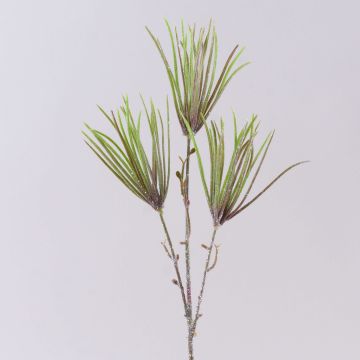 Branche de pin artificielle PEER, pailletée, verte, 50cm