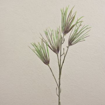 Branche de pin artificielle PEER, pailletée, verte, 80cm
