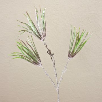 Branche de pin synthétique PEER, givrée, vert-gris, 50cm Branche de pin synthétique PEER, givrée, vert-gris, 50cm