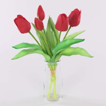 Bouquet de tulipes synthétiques LEANA, rouge, 30cm, Ø20cm Bouquet de tulipes synthétiques LEANA, rouge, 30cm, Ø20cm