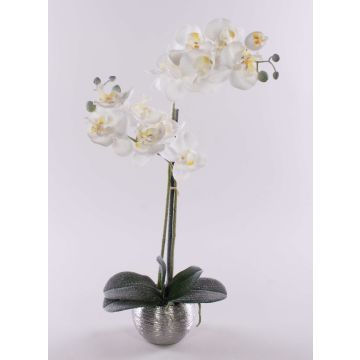 Orchidée Phalaenopsis artificielle KAREN, pot décoratif, effet givré, blanc, 50 cm Orchidée Phalaenopsis artificielle KAREN, pot décoratif, effet givré, blanc, 50 cm
