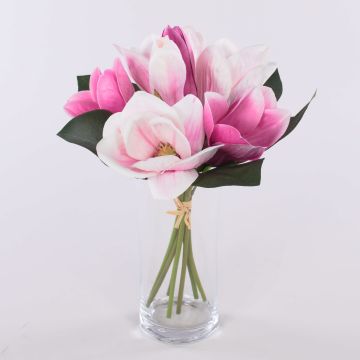 Bouquet de magnolias artificiels KAYLE, rose-fuchsia, 30cm, Ø25cm Bouquet de magnolias artificiels KAYLE, rose-fuchsia, 30cm, Ø25cm